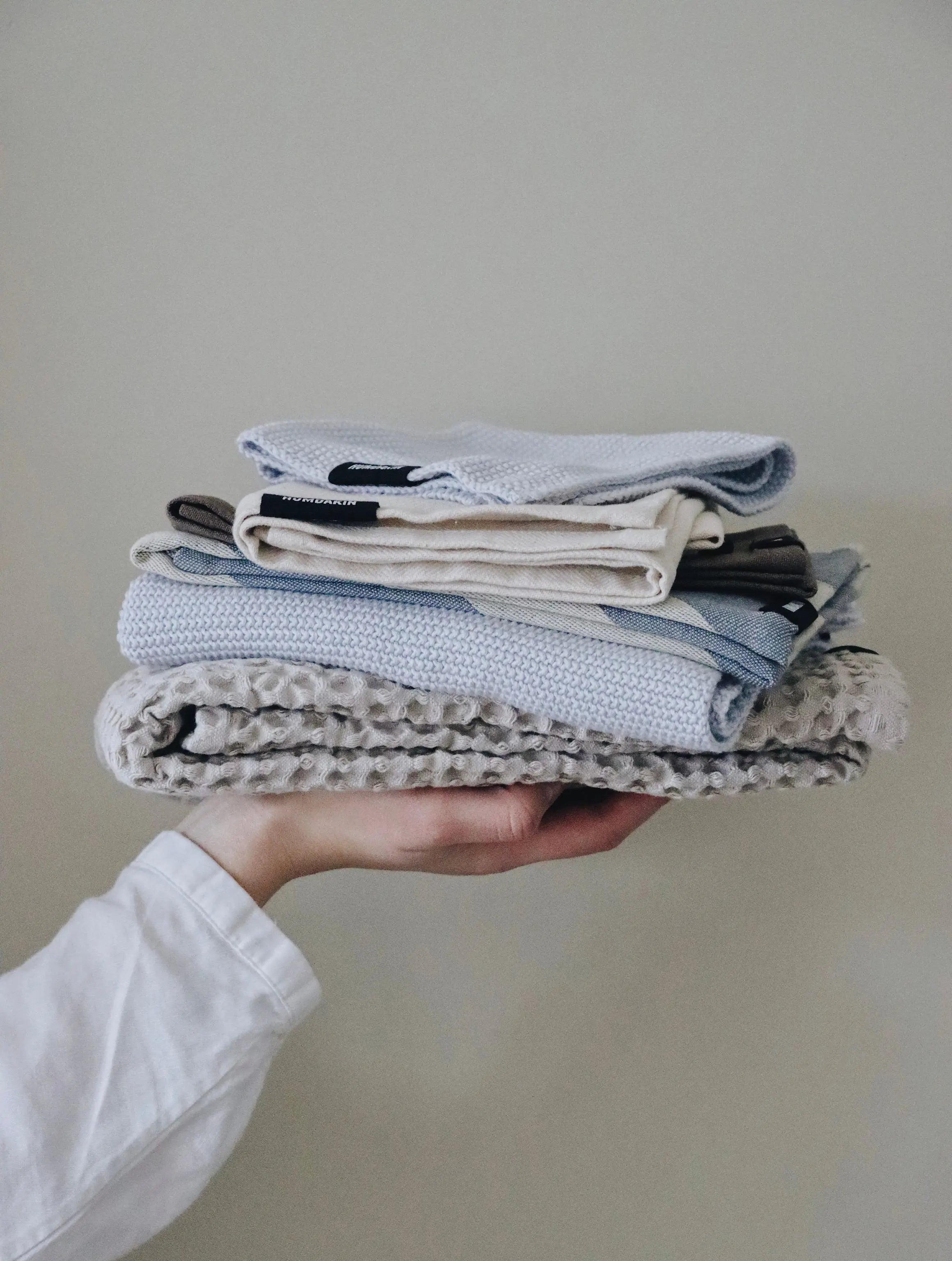 HUMDAKIN Viskestykker i genanvendt bomuld - 2 stk Organic Textiles 225 Blue Candy